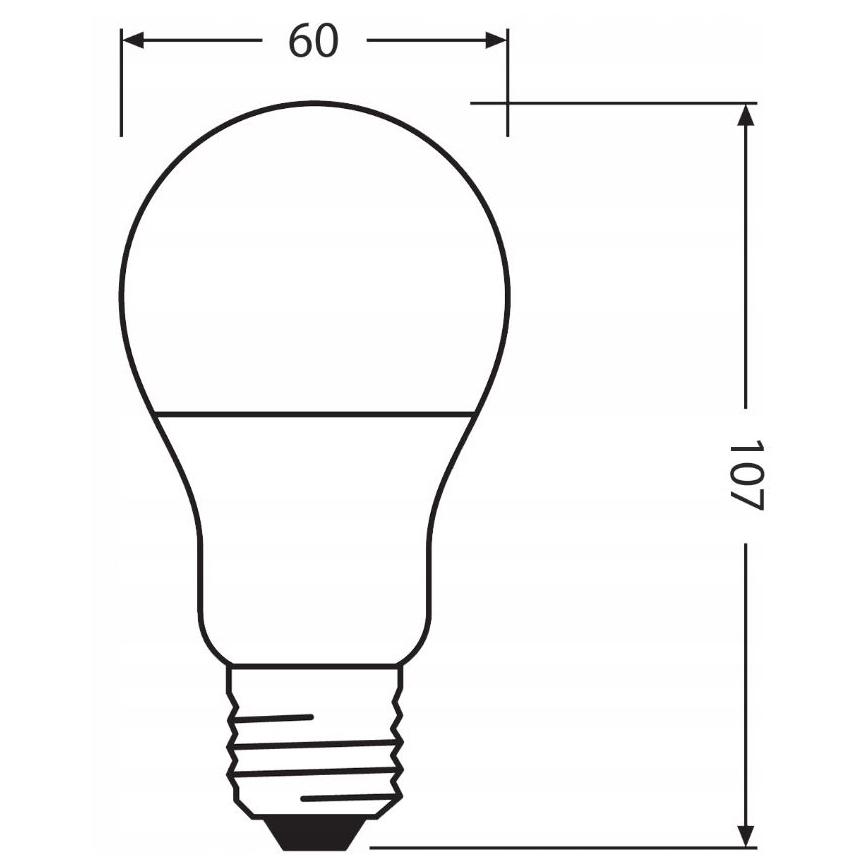 LED Lâmpada fabricada em plástico reciclado A60 E27/8,5W/230V 2700K - Ledvance