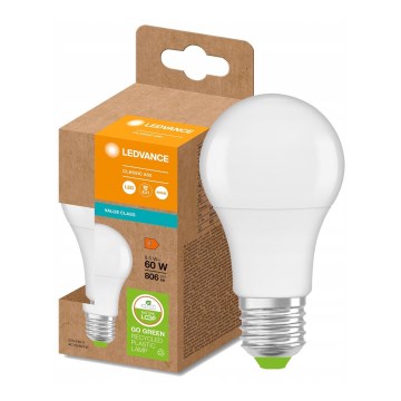 LED Lâmpada fabricada em plástico reciclado A60 E27/8,5W/230V 4000K - Ledvance