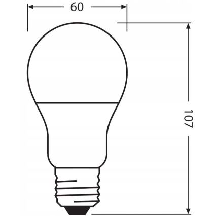 LED Lâmpada fabricada em plástico reciclado A60 E27/8,5W/230V 4000K - Ledvance