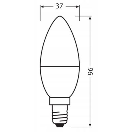 LED Lâmpada fabricada em plástico reciclado B40 E14/4,9W/230V 2700K - Ledvance
