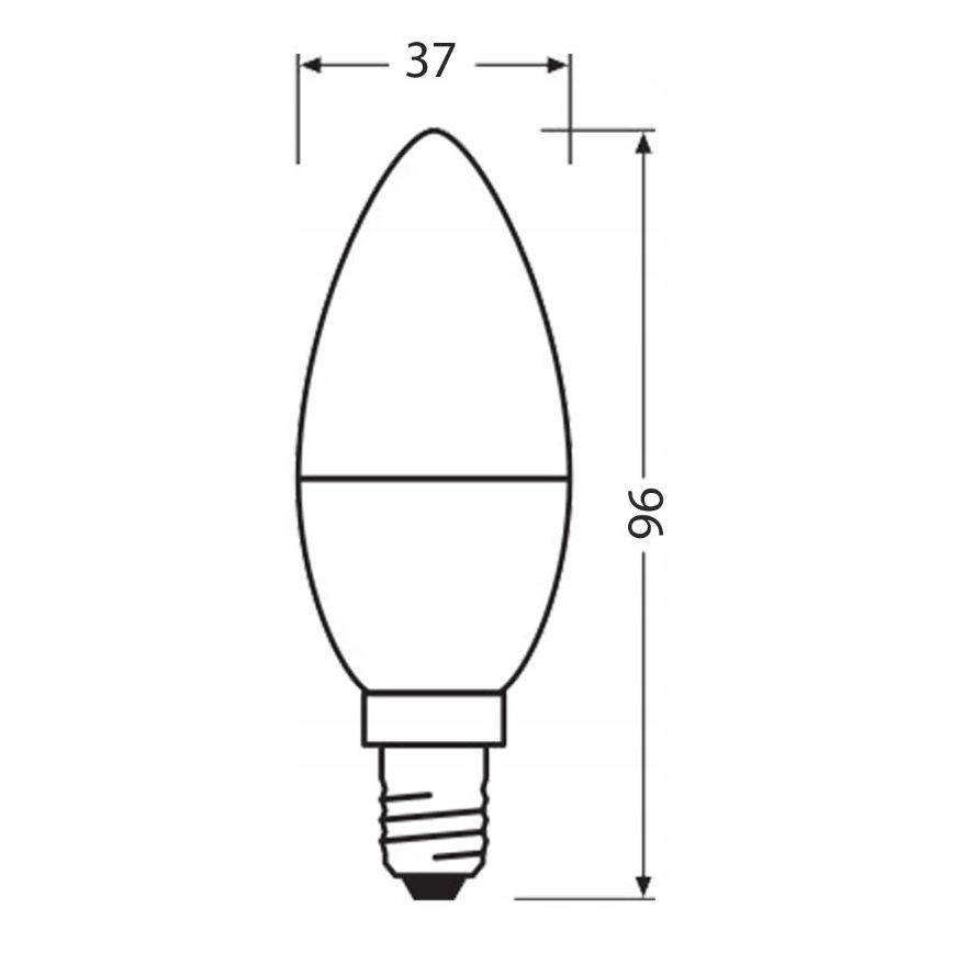 LED Lâmpada fabricada em plástico reciclado B40 E14/4,9W/230V 2700K - Ledvance