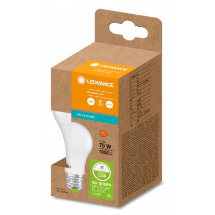 LED Lâmpada fabricada em plástico reciclado E27/10W/230V 4000K - Ledvance