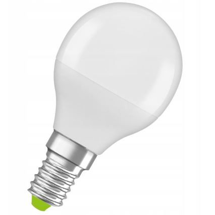 LED Lâmpada fabricada em plástico reciclado P45 E14/4,9W/230V 2700K - Ledvance
