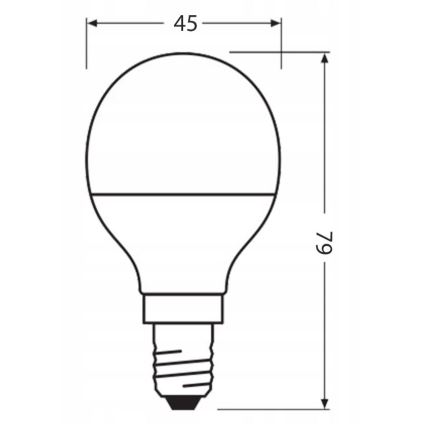 LED Lâmpada fabricada em plástico reciclado P45 E14/4,9W/230V 2700K - Ledvance
