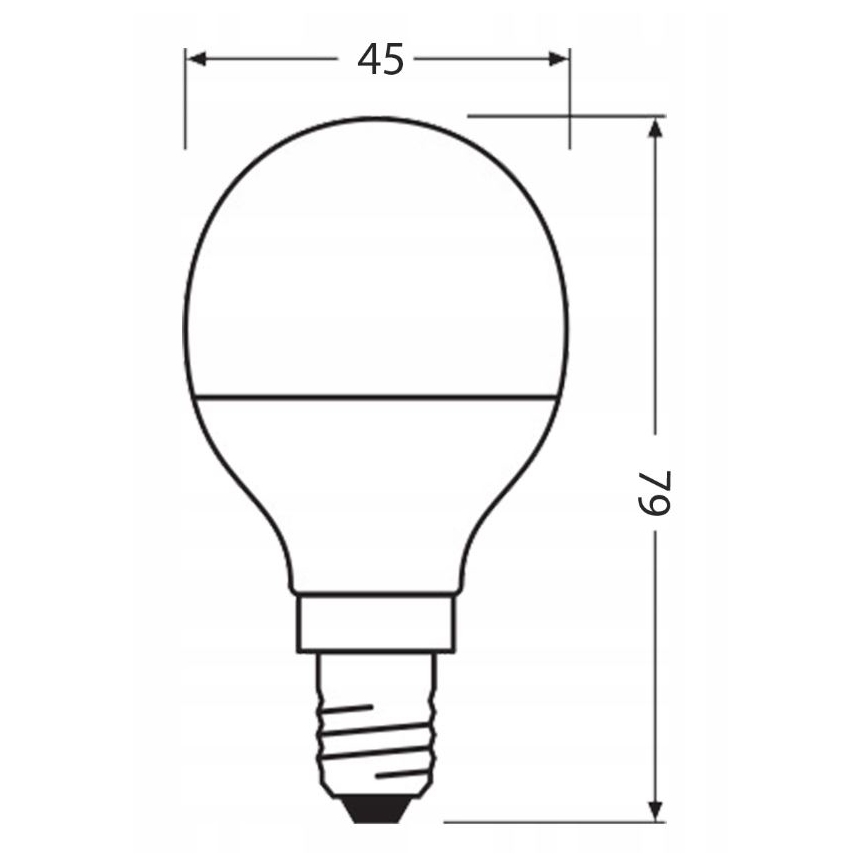 LED Lâmpada fabricada em plástico reciclado P45 E14/4,9W/230V 2700K - Ledvance