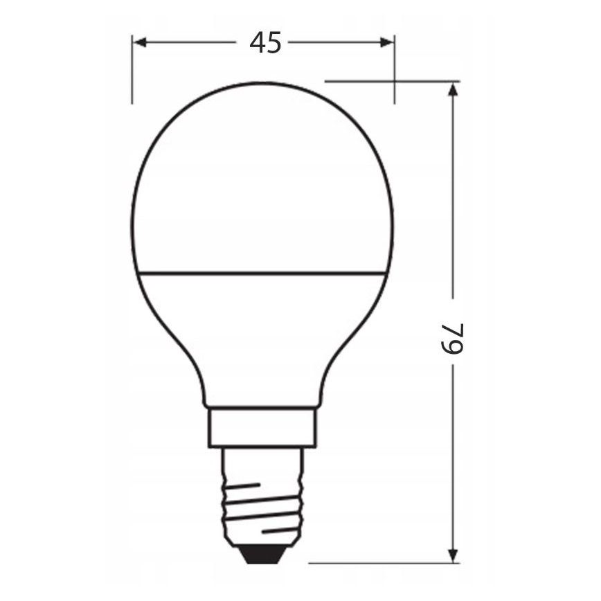 LED Lâmpada fabricada em plástico reciclado P45 E14/4,9W/230V 4000K - Ledvance
