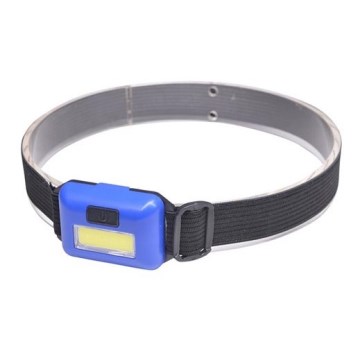 LED Lanterna de cabeça LED/3W/3xAAA, AZUL