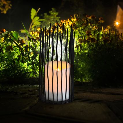 Luminária decorativa LED exterior NYBORG LED/2xAA 22 cm IP44 branco quente