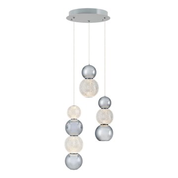 LED Luminária pendente CREMONA LED/17W/230V 3000K cromado fosco