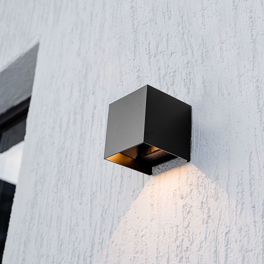 Luminária de parede solar LED com sensor LED/9W/3,7V 3000/4000/5000K 2600 mAh IP65 preta