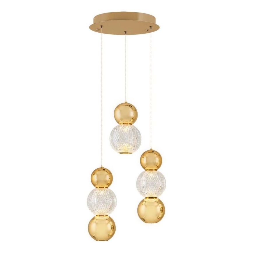 LED Luminária suspensa CREMONA LED/17W/230V 3000K dourada