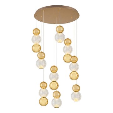 LED Luminária suspensa CREMONA LED/51W/230V 3000K dourada