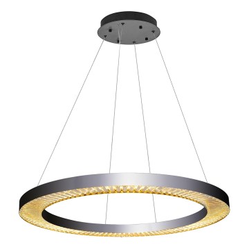 LED Luminária suspensa JESI LED/90W/230V 3000K 100 cm prateada