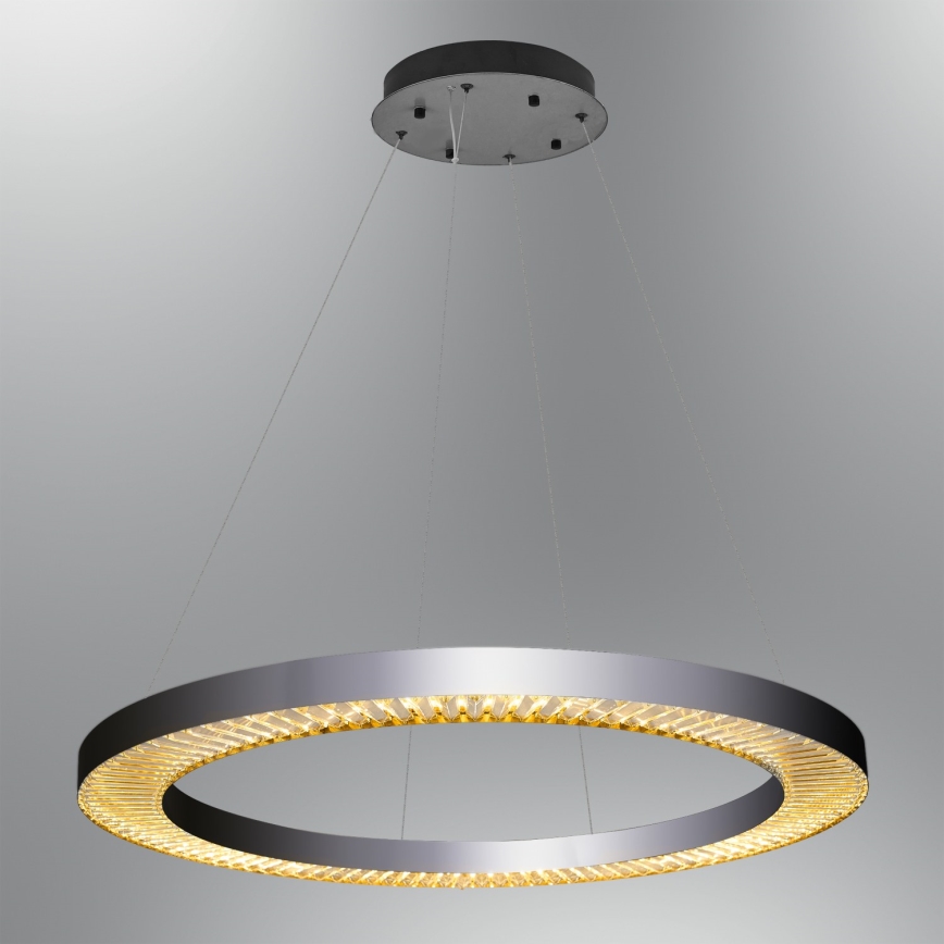LED Luminária suspensa JESI LED/90W/230V 3000K 100 cm prateada
