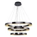 LED Luminária suspensa JESI LED/99W/230V 3000K diâmetro 100 cm prateado