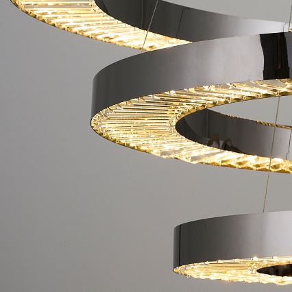 LED Luminária suspensa JESI LED/99W/230V 3000K diâmetro 100 cm prateado