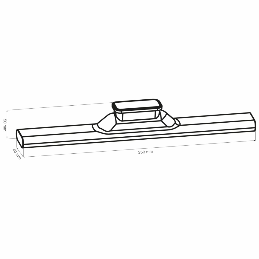 Luz LED magnética tátil para baixo, LED/2,5W/5V USB 2700/4000/6500K 1200 mAh 35 cm branco