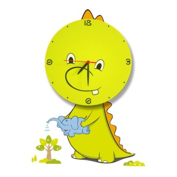 LED Luz de parede infantil com relógio LED/1W/3xAAA dragão