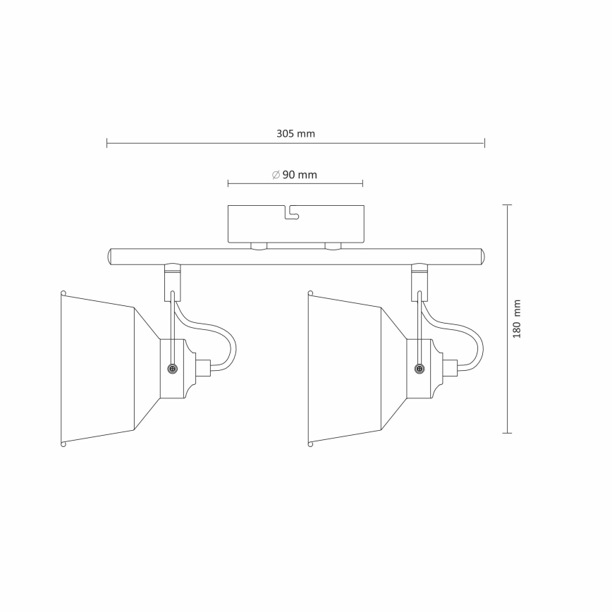 LED Luz de teto embutida 2xE14/8W/230V