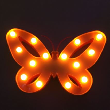 LED Luz decorativa infantil BORBOLETA LED/2xAAA
