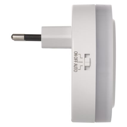 LED Luz noturna para uma ficha se fotosenzorem+2xUSB 3xLED/0,3W/230V