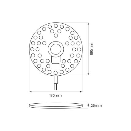 LED Módulo magnético LED/24W/230V diâmetro 18 cm 4000K