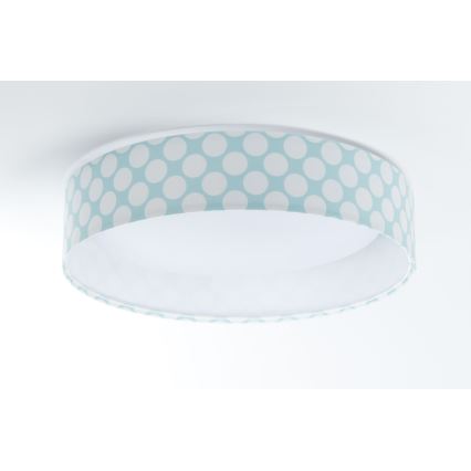Luminária de teto infantil LED GALAXY KIDS LED/24W/230V bolinhas verde/branco