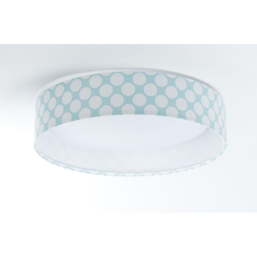 Luminária de teto infantil LED GALAXY KIDS LED/24W/230V bolinhas verde/branco