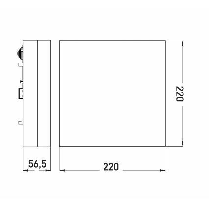 Luminária de teto LED para banheiro LED/12W/230V 3000/4000/6000K 22x22 cm IP44