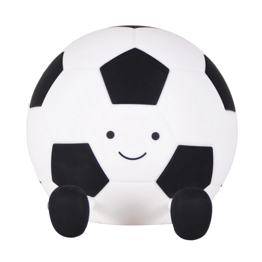 LED Regulação crianças táctil candeeiro FOOTBALL LED/2W/5V USB 1200 mAh branco/preto