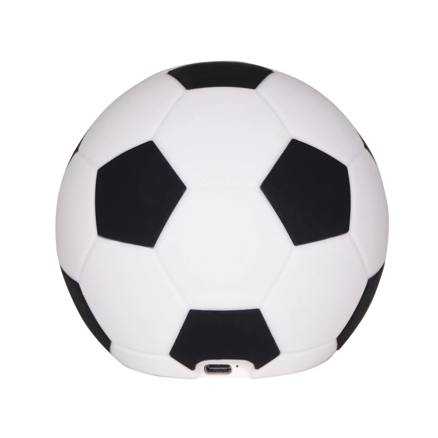 LED Regulação crianças táctil candeeiro FOOTBALL LED/2W/5V USB 1200 mAh branco/preto