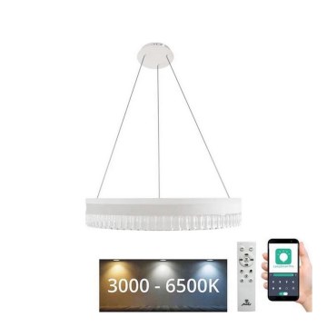 LED Regulação cristal candeeiro suspenso LED/80W/230V 3000-6500K branco + comando