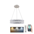LED Regulação cristal candeeiro suspenso LED/80W/230V 3000-6500K branco + comando