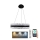 LED Regulação cristal candeeiro suspenso LED/80W/230V 3000-6500K preto + comando