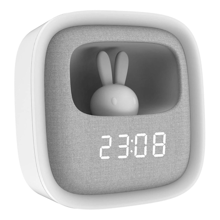 LED Regulação pequeno noite candeeiro com despertador BUNNY LED/1,2W/5V 3000K
