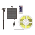LED Regulação solar tira LED/1,2W/3,7V 3000K IP67 5m + controlo remoto