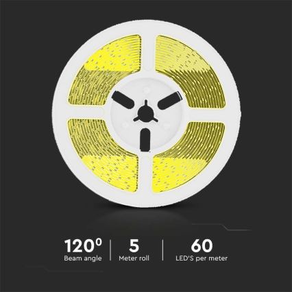 LED Regulação solar tira LED/1,2W/3,7V 4000K IP67 5m + controlo remoto