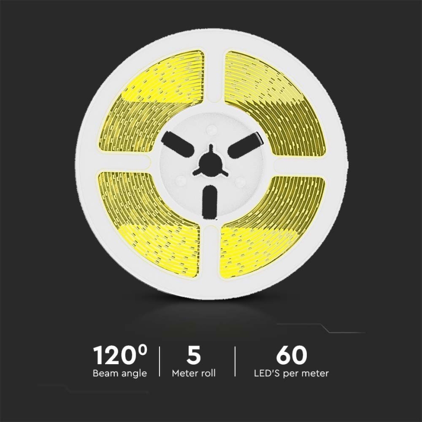 LED Regulação solar tira LED/1,2W/3,7V 4000K IP67 5m + controlo remoto