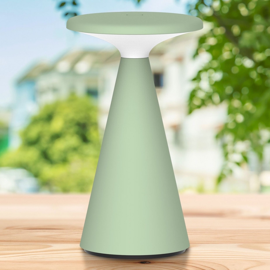 LED Regulação táctil exterior candeeiro de mesa PAROS LED/1,8W/5V USB 1800 mAh IP44 verde