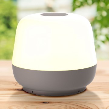 LED Regulação táctil exterior candeeiro de mesa SAMBA LED/1,2W/5V USB 1200 mAh IP44 cinzento