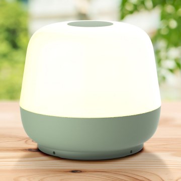 LED Regulação táctil exterior candeeiro de mesa SAMBA LED/1,2W/5V USB 1200 mAh IP44 verde