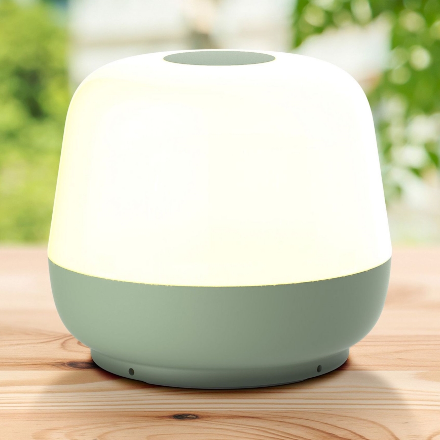 LED Regulação táctil exterior candeeiro de mesa SAMBA LED/1,2W/5V USB 1200 mAh IP44 verde