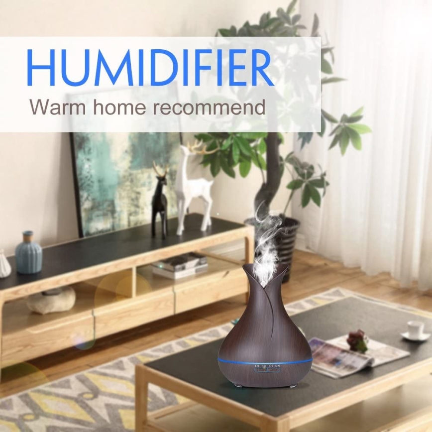 LED RGB Humidificador e ionizador de ar 400 ml