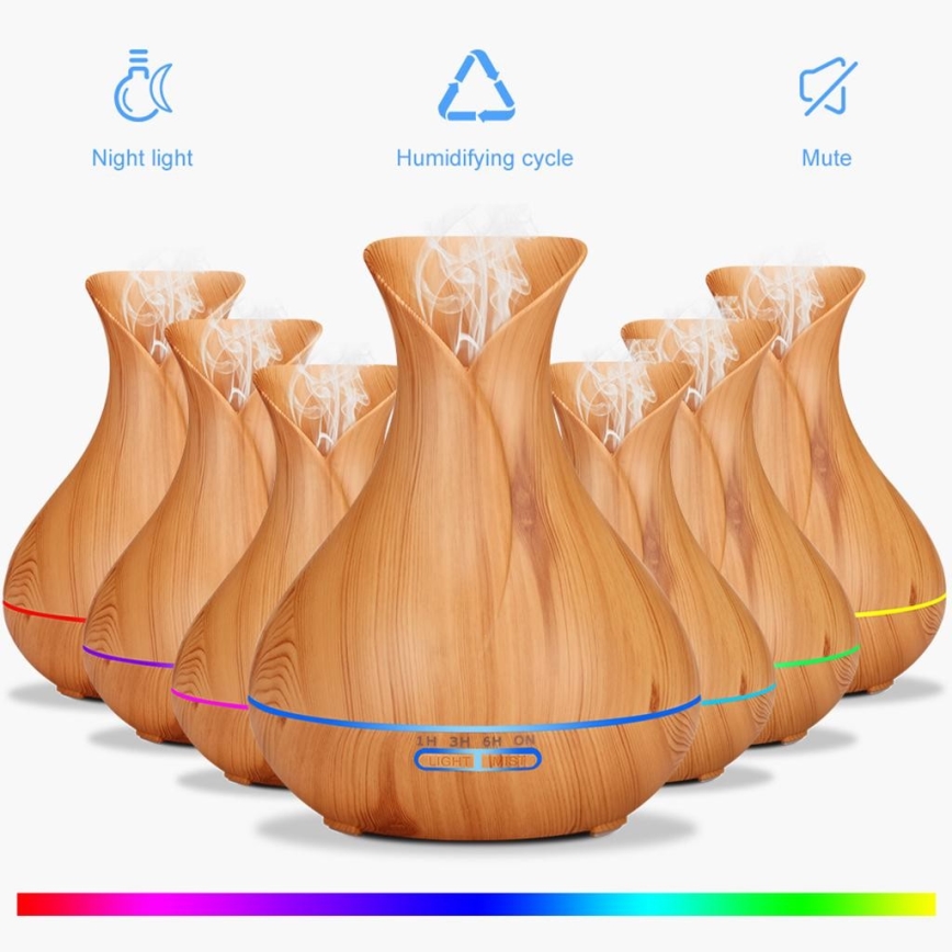 LED RGB Humidificador e ionizador de ar 400 ml