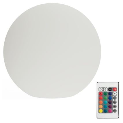 Candeeiro de exterior LED RGB regulável GLOBO 1xE27/8,5W/230V d. 40 cm IP44 + comando
