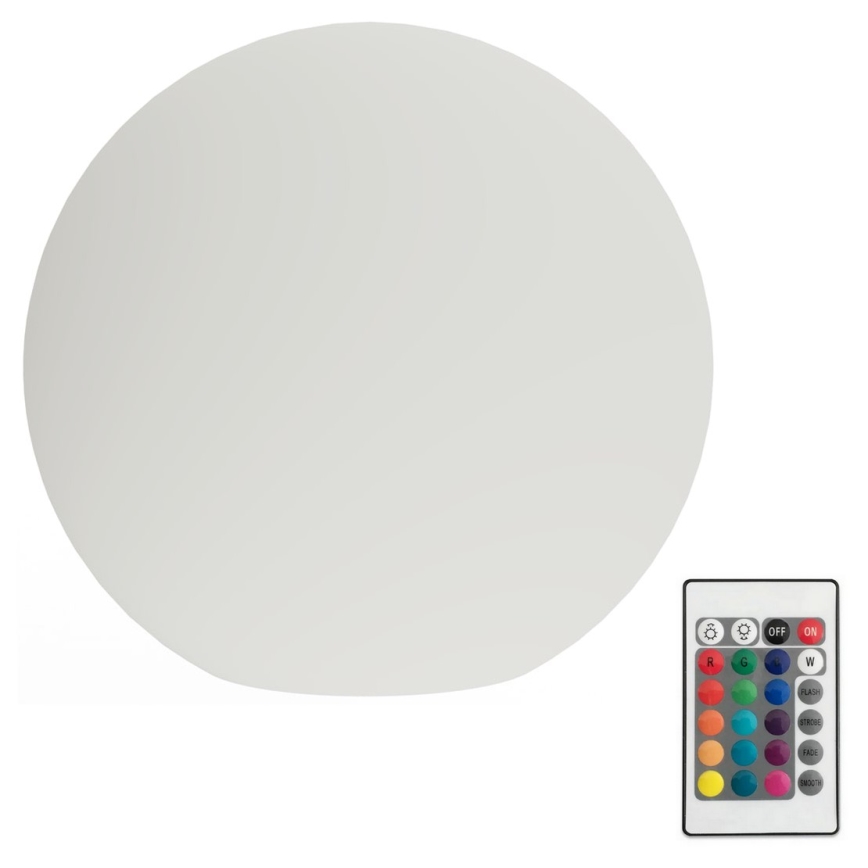 Candeeiro de exterior LED RGB regulável GLOBO 1xE27/8,5W/230V d. 40 cm IP44 + comando