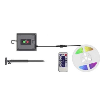 LED RGB Regulação solar tira LED/1,2W/3,7V IP67 5m + controlo remoto