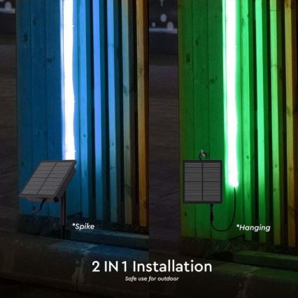 LED RGB Regulação solar tira LED/1,2W/3,7V IP67 5m + controlo remoto