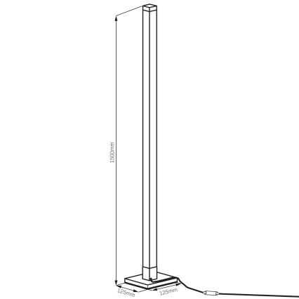 LED RGBW Candeeiro de chão com regulação MAGICAL LED/7W/230V + comando