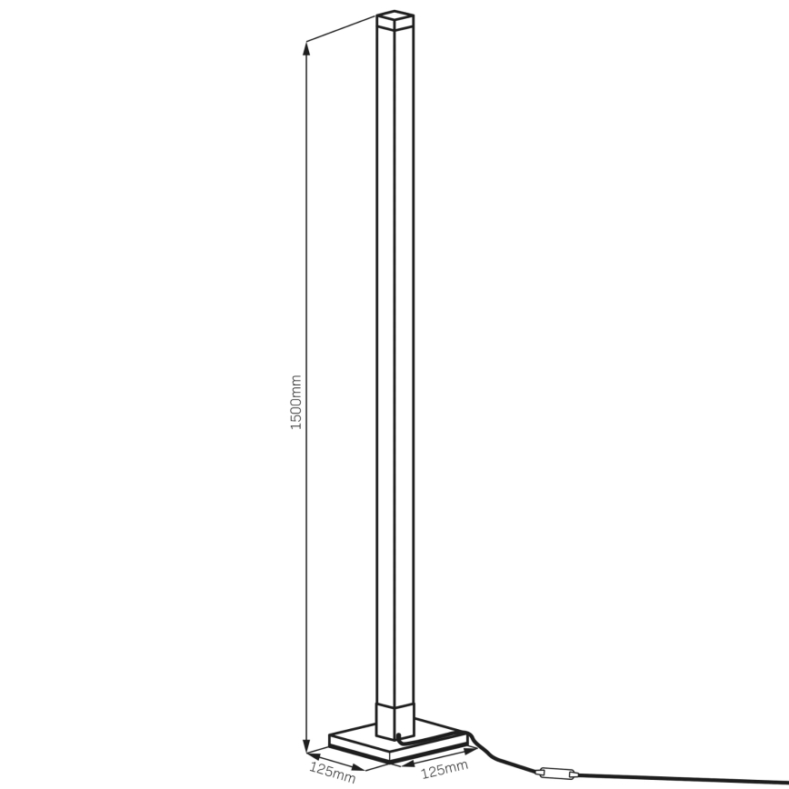 LED RGBW Candeeiro de chão com regulação MAGICAL LED/7W/230V + comando